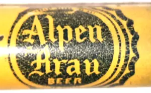"CERVEZA ALPEN BRAU*Hettinger al por mayor Bev. Lápiz bala Co*Ph.1027*Great Bend, KS - Imagen 1 de 10
