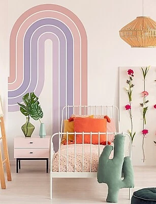 Colorful Fountain Rainbow Wall Decals, Stickers, Mural, Wall Art Decoration 664 - Image 1 of 4