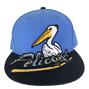 Myrtle Beach Pelicans Hat AOP All Over Big Logo Minor Baseball Snap Back 47 Cap