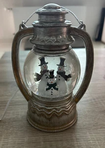 LED Laterne Schneelaterne antik groß Schneemann Carlsburger Deko - Bild 1 von 4