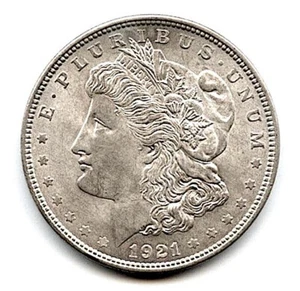 1921 S MORGAN SILVER DOLLAR 90% SILVER $1 US COIN -NICE! JA25 - Picture 1 of 2