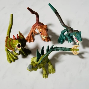 Bendy Biters Jurassic Park - Set of 4 Figures - Cake Toppers - T-Rex - Raptor - Picture 1 of 6