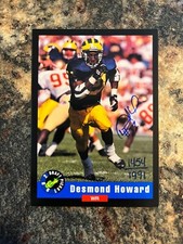 Desmond Howard 1992 Classic Draft Picks Auto 1454/1991 Michigan Wolverines