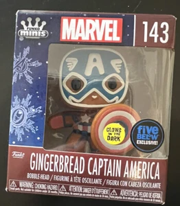 Funko Pan de Jengibre Capitán América #143 DIAMANTE Mini Funko Pop - Imagen 1 de 3
