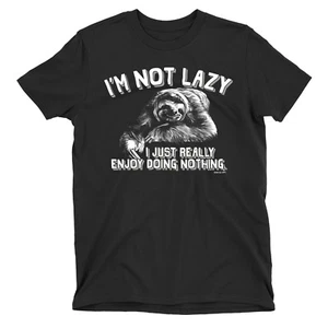 No soy perezoso Realmente disfruto no hacer nada niños Camiseta de algodón orgánico Perezoso divertido - Imagen 1 de 3