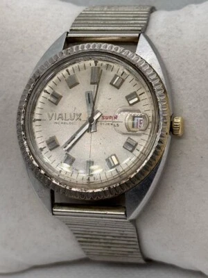 Vialux Super 21 Jewels Vintage Uhr Handaufzug Swiss Made 39mm - Bild 1 von 4