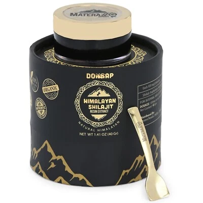 OMNIPOTENT NUTRITION Pure 100% Himalayan Shilajit, Soft Resin, Organic, Extremely Potent, Fulvic Acid