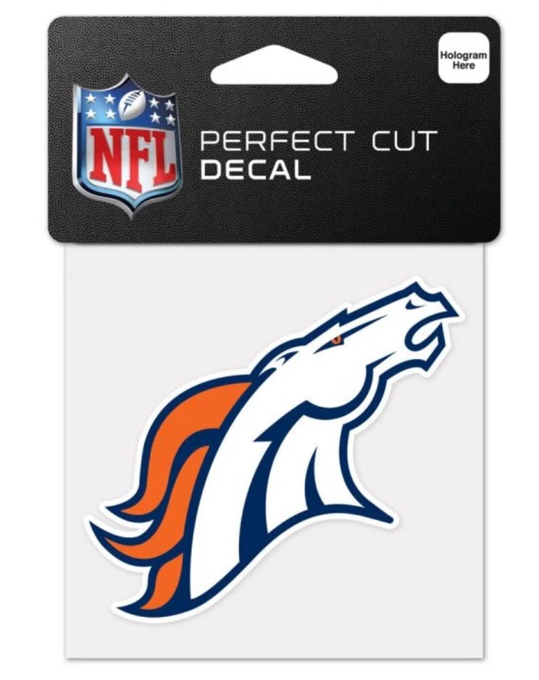 丹佛野马队 4"x4" 球队标志贴花 — 第 1/1 张图片