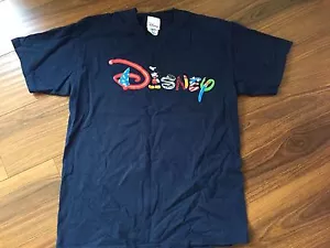 DISNEY Mickey T-Shirt Women Blue Scoop Neck Short Sleeve T Shirt Size M - Picture 1 of 4