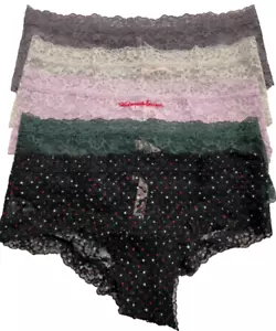 Victoria Secret Lace Cheeky Panties Womens XL 5 Pairs VS Multicolor - Picture 1 of 3