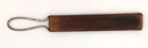 Pat. 1888 antique 2 Sided Leather Personal Razor Strop w/Metal Loop Handle - Picture 1 of 5