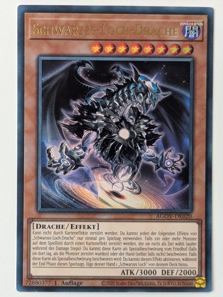 Schwarzers-Loch-Drache AGOV-DE020 Ultra Rare DE NM YUGIOH - Bild 1 von 1