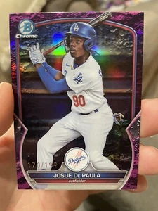 2023 Bowman Josue De Paula Purple Lunar Crater RC Refractor #170/199 BDC-132 🔥 - Picture 1 of 2