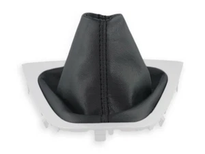 FOR TOYOTA AURIS 06-12 GEAR SHIFT BOOT GAITER GENUINE LEATHER STITCHING BLACK - Picture 1 of 4