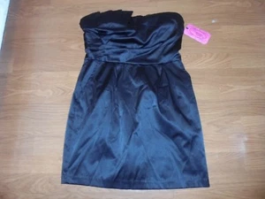 NWT Pompous Girly sexy black strapless prom vintage dress with pockets size 11 - Picture 1 of 3