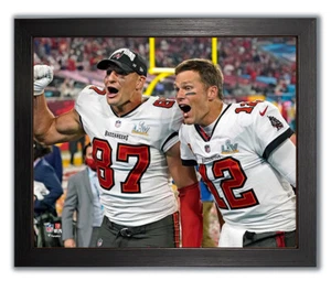 Tom Brady & Rob Gronkowski Tampa Bay Buccaneers Framed 8x10 Photograph - Picture 1 of 4