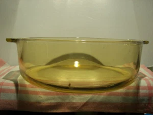 Vintage ~ PYR-O-REY ~ AMBER 2 QUART GLASS CASSEROLE ~ Stamped Mexico - Bild 1 von 3
