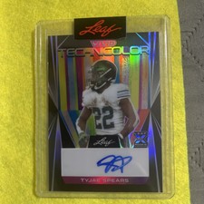 Tyjae Spears 1/1 2023 Leaf Vivid Pre Production Proof Autographed Titans Auto