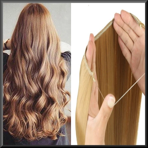 Flip in Extensions Haarverlängerung 60cm Farbwahl NEU GLATT GEWELLT - Bild 1 von 1