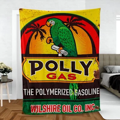 Vintage Style Retro Polly Gas Wilshire Oil Ultra-Soft Micro Fleece Blanket - Image 1 of 4