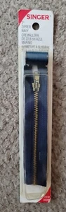 Singer 7" zipper Navy with 1 roll, for blue jeans, made in china ( item #00048) - Picture 1 of 5