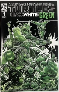 TMNT BLACK WHITE GREEN 1 B VARIANT NM- COMICS BOOKS JJCS FL - Picture 1 of 1