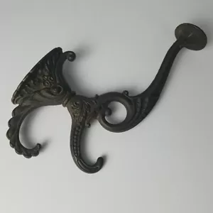 Antik viktorianisch massiv Messing Haken Mantel Mantel Mütze dekorativ Vintage klassische Hardware - Bild 1 von 12