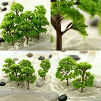 100pcs 55mm HO Scale Model Trees Train Railroad Wargame Park Landscape Scenery - Image 1 of 4