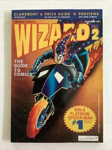 Wizard Magazine #2 1991 The Guide to Comics w/ Ghost Rider Poster VF/NM - Picture 1 of 2