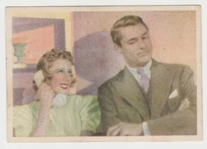 Irene Dunne + Cary Grant 1943 Bruguera Cinefoto Paper Stock Trading Card #9 E5 - Picture 1 of 2