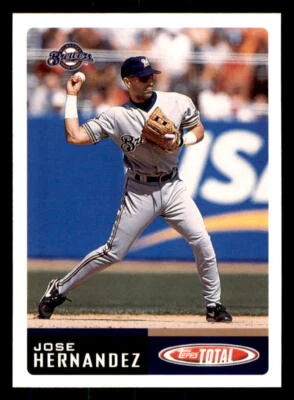 2002 Topps Total  #631 Jose Hernandez Milwaukee Brewers - Image 1 of 2