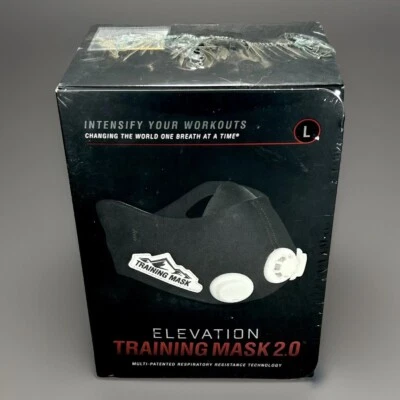 NEW Elevation Training Mask 2.0 Size LARGE 250+ Lbs SEALED! - Image 1 of 4
