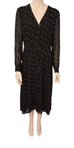 Abito midi Michael Kors vestito dress senza cintura MK stampa allover taglia M