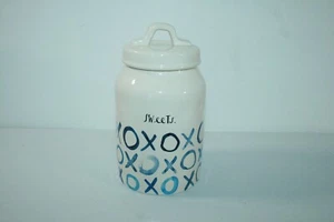Rae Dunn XOXO Blueline Inigo Sweets Cookie Candy Canister Dimply 8.5 in Tall - Bild 1 von 8