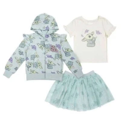 Star Wars Kids' 3-piece Set with Butterfly Print Tutu Size 4T NWT - Image 1 of 4