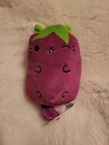 Cats vs Pickles 4" Beanbag Plush Stuffed Purple EGGPLANT #021 Pre-Owned - Picture 1 of 5