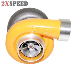 EMUSA Yellow GT45 Turbo/Turbocharger 600+HP Universal T4/T66 3.5"V-Band 1.05 New - Picture 1 of 6