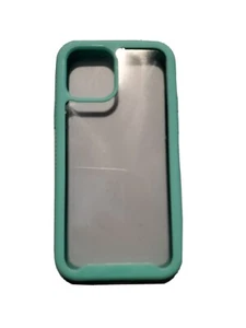 SHOCK PROOF Case for Apple iPhone 12 - Clear + Turquoise + Screen Protector - Picture 1 of 2