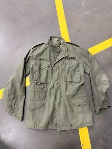 Vintage 70s U.S. ARMY M-65 Field Jacket Cold Weather Coat Mens Small Long - Picture 1 of 9