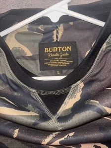 Burton Pullover Mens Large Camo Sweatshirt Pullover Dryride Skate Snowboard - Picture 1 of 4