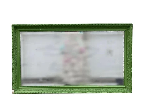 Antique Ornate Framed Beveled Glass Mantle Hall Mirror Large Cover