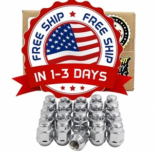 Tuerca de rueda cromada 14x1.5 reemplazo coche alta calidad paquete de 20 NUEVO - Picture 1 of 8