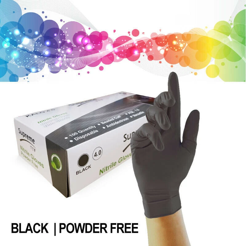 DISPOSABLE GLOVES NITRILE POWDER FREE LATEX FREE VINYL PINK BLUE TATTOO CAR - Image 1 of 1