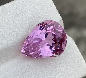 VVS 10,29 ct natürlicher rosa Kunzit Edelstein Birnenschliff aus Afghanistan - Bild 1 von 2