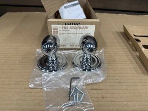 Emtek 8050 Dummy Oval Door Knob with Regular Rose - US26 Chrome - New - Picture 1 of 15