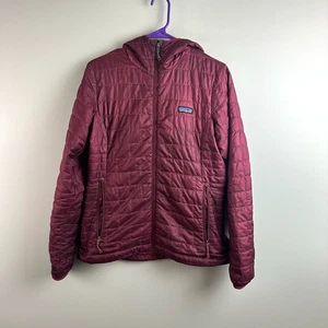 Patagonia Nano Puff Hoodie 84226FA15 Padded Puffer Jacket Womens Medium Red Hike - Bild 1 von 11