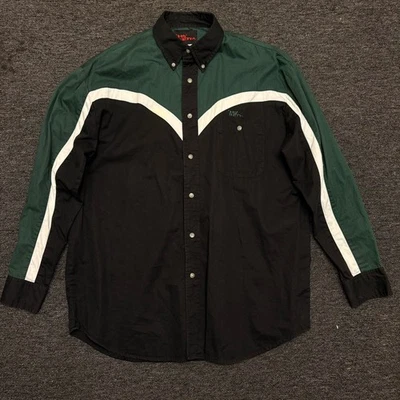 Camisa Western Mo Betta Años 90 De Colección Para Hombre Grande Garth Brooks Cepillo Popper Rayas Foto 1 de 4