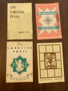 1931-1933 Lakeside Press Employee Magazine Lot of 4 Chicago Vintage Original - Bild 1 von 4