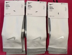 Nike Spark Reflective Running Cushioned Ankle Socks Dri-Fit 10-11.5 LOT 3 Pairs - Picture 1 of 4