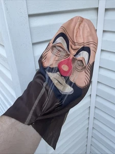 Rare Vintage Topstone Cloth Clown Halloween Mask Taiwan Nylon - Picture 1 of 9